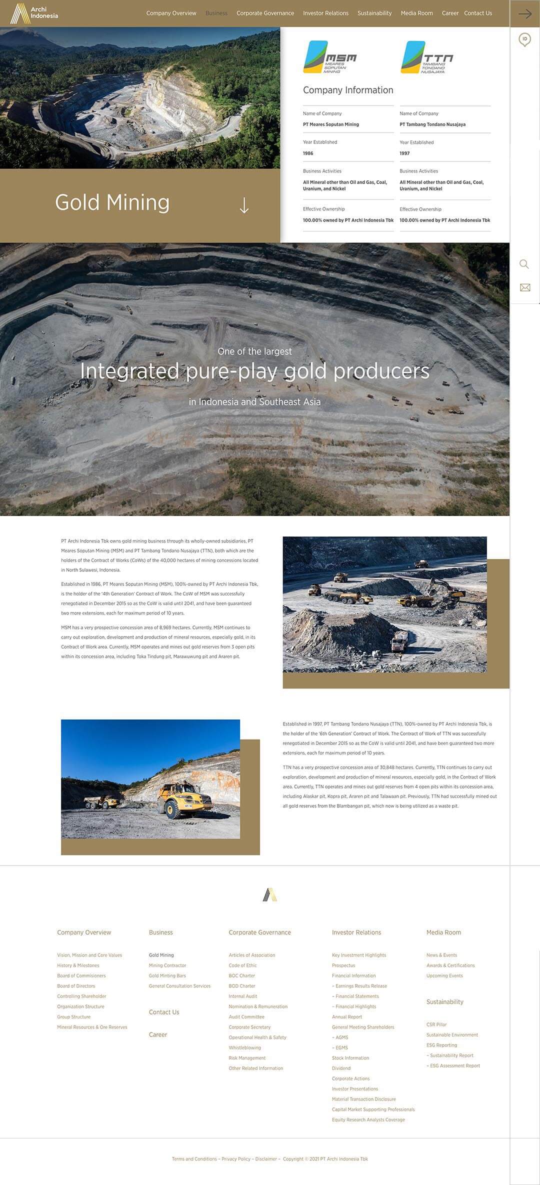 archiindonesia business gold mining